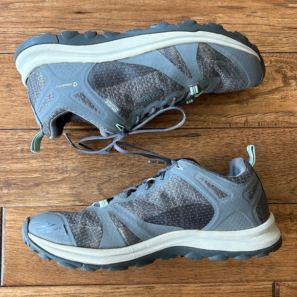Keen Terradora II Waterproof Low Hiking Shoes Steel Gray / Ocean Wave Size 10.5 - Picture 2 of 13